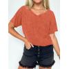 imageANRABESS Womens Oversized Acid Washed TShirt Short Sleeve Vintage Casual V Neck Tops 2026 Summer Basic Tee Trendy ClothesOrange