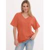 imageANRABESS Womens Oversized Acid Washed TShirt Short Sleeve Vintage Casual V Neck Tops 2026 Summer Basic Tee Trendy ClothesOrange
