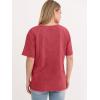 imageANRABESS Womens Oversized Acid Washed TShirt Short Sleeve Vintage Casual V Neck Tops 2026 Summer Basic Tee Trendy ClothesRed