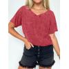 imageANRABESS Womens Oversized Acid Washed TShirt Short Sleeve Vintage Casual V Neck Tops 2026 Summer Basic Tee Trendy ClothesRed