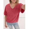 imageANRABESS Womens Oversized Acid Washed TShirt Short Sleeve Vintage Casual V Neck Tops 2026 Summer Basic Tee Trendy ClothesRed
