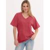 imageANRABESS Womens Oversized Acid Washed TShirt Short Sleeve Vintage Casual V Neck Tops 2026 Summer Basic Tee Trendy ClothesRed