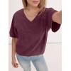 imageANRABESS Womens Oversized Acid Washed TShirt Short Sleeve Vintage Casual V Neck Tops 2026 Summer Basic Tee Trendy ClothesRed Brown