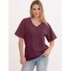 imageANRABESS Womens Oversized Acid Washed TShirt Short Sleeve Vintage Casual V Neck Tops 2026 Summer Basic Tee Trendy ClothesRed Brown