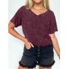 imageANRABESS Womens Oversized Acid Washed TShirt Short Sleeve Vintage Casual V Neck Tops 2026 Summer Basic Tee Trendy ClothesRed Brown