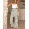 imageANRABESS Womens Palazzo Pants Striped amp Gingham Lounge amp Casual Cute Pajama Pants Wide Leg High Waisted PocketsArmy Green White Plaid
