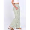 imageANRABESS Womens Palazzo Pants Striped amp Gingham Lounge amp Casual Cute Pajama Pants Wide Leg High Waisted PocketsArmy Green White Stripe
