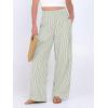 imageANRABESS Womens Palazzo Pants Striped amp Gingham Lounge amp Casual Cute Pajama Pants Wide Leg High Waisted PocketsArmy Green White Stripe