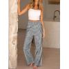 imageANRABESS Womens Palazzo Pants Striped amp Gingham Lounge amp Casual Cute Pajama Pants Wide Leg High Waisted PocketsBlack White Plaid