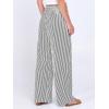 imageANRABESS Womens Palazzo Pants Striped amp Gingham Lounge amp Casual Cute Pajama Pants Wide Leg High Waisted PocketsBlack White Stripe