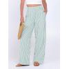 imageANRABESS Womens Palazzo Pants Striped amp Gingham Lounge amp Casual Cute Pajama Pants Wide Leg High Waisted PocketsGreen White Stripe