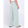 imageANRABESS Womens Palazzo Pants Striped amp Gingham Lounge amp Casual Cute Pajama Pants Wide Leg High Waisted PocketsGreen White Stripe