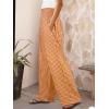 imageANRABESS Womens Palazzo Pants Striped amp Gingham Lounge amp Casual Cute Pajama Pants Wide Leg High Waisted PocketsOrange White Plaid
