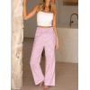 imageANRABESS Womens Palazzo Pants Striped amp Gingham Lounge amp Casual Cute Pajama Pants Wide Leg High Waisted PocketsPink White Plaid