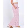 imageANRABESS Womens Palazzo Pants Striped amp Gingham Lounge amp Casual Cute Pajama Pants Wide Leg High Waisted PocketsPink White Stripe