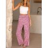 imageANRABESS Womens Palazzo Pants Striped amp Gingham Lounge amp Casual Cute Pajama Pants Wide Leg High Waisted PocketsRed White Plaid