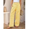 imageANRABESS Womens Palazzo Pants Striped amp Gingham Lounge amp Casual Cute Pajama Pants Wide Leg High Waisted PocketsYellow White Plaid