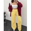 imageANRABESS Womens Palazzo Pants Striped amp Gingham Lounge amp Casual Cute Pajama Pants Wide Leg High Waisted PocketsYellow White Plaid