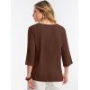 imageANRABESS Womens Tops 34 Sleeve Dressy Casual V Neck Henley Tee Shirts 2026 Summer Business Work Blouses Fashion ClothesCoffee