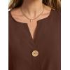 imageANRABESS Womens Tops 34 Sleeve Dressy Casual V Neck Henley Tee Shirts 2026 Summer Business Work Blouses Fashion ClothesCoffee