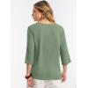 imageANRABESS Womens Tops 34 Sleeve Dressy Casual V Neck Henley Tee Shirts 2026 Summer Business Work Blouses Fashion ClothesLight Green