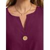 imageANRABESS Womens Tops 34 Sleeve Dressy Casual V Neck Henley Tee Shirts 2026 Summer Business Work Blouses Fashion ClothesPurple Red