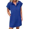 imageANRABESS Women Summer Shirt Dress Casual Short Sleeve Henley Neck Mini Shift Tunic Dresses 2026 Beach Vacation Cruise ClothesRoyal Blue