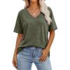 imageANRABESS Womens Oversized Acid Washed TShirt Short Sleeve Vintage Casual V Neck Tops 2026 Summer Basic Tee Trendy ClothesArmy Green