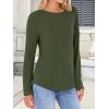 imageANRABESS Long Sleeve Shirts for Women Casual Crewneck Basic Tee Tshirts Loose Fit Curved Hem Tunic Top 2026 Fall OutfitsArmy Green