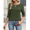 imageANRABESS Long Sleeve Shirts for Women Casual Crewneck Basic Tee Tshirts Loose Fit Curved Hem Tunic Top 2026 Fall OutfitsArmy Green