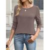 imageANRABESS Long Sleeve Shirts for Women Casual Crewneck Basic Tee Tshirts Loose Fit Curved Hem Tunic Top 2026 Fall OutfitsBrown