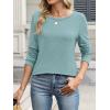 imageANRABESS Long Sleeve Shirts for Women Casual Crewneck Basic Tee Tshirts Loose Fit Curved Hem Tunic Top 2026 Fall OutfitsCadet Blue