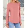 imageANRABESS Long Sleeve Shirts for Women Casual Crewneck Basic Tee Tshirts Loose Fit Curved Hem Tunic Top 2026 Fall OutfitsCoral
