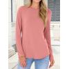 imageANRABESS Long Sleeve Shirts for Women Casual Crewneck Basic Tee Tshirts Loose Fit Curved Hem Tunic Top 2026 Fall OutfitsCoral