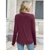 imageANRABESS Long Sleeve Shirts for Women Casual Crewneck Basic Tee Tshirts Loose Fit Curved Hem Tunic Top 2026 Fall OutfitsWine Rad