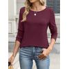 imageANRABESS Long Sleeve Shirts for Women Casual Crewneck Basic Tee Tshirts Loose Fit Curved Hem Tunic Top 2026 Fall OutfitsWine Rad
