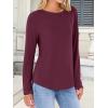 imageANRABESS Long Sleeve Shirts for Women Casual Crewneck Basic Tee Tshirts Loose Fit Curved Hem Tunic Top 2026 Fall OutfitsWine Rad
