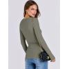 imageANRABESS Women Long Sleeve Shirts Rib Knit Slim Fit Tops Basic Tee Spring Outfits Casual TShirt Underscrubs Layer ClothesArmy Green