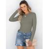 imageANRABESS Women Long Sleeve Shirts Rib Knit Slim Fit Tops Basic Tee Spring Outfits Casual TShirt Underscrubs Layer ClothesArmy Green