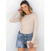imageANRABESS Women Long Sleeve Shirts Rib Knit Slim Fit Tops Basic Tee Spring Outfits Casual TShirt Underscrubs Layer ClothesBeige