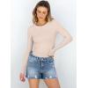 imageANRABESS Women Long Sleeve Shirts Rib Knit Slim Fit Tops Basic Tee Spring Outfits Casual TShirt Underscrubs Layer ClothesBeige