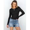imageANRABESS Women Long Sleeve Shirts Rib Knit Slim Fit Tops Basic Tee Spring Outfits Casual TShirt Underscrubs Layer ClothesBlack