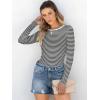 imageANRABESS Women Long Sleeve Shirts Rib Knit Slim Fit Tops Basic Tee Spring Outfits Casual TShirt Underscrubs Layer ClothesBlack White