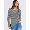 imageANRABESS Women Long Sleeve Shirts Rib Knit Slim Fit Tops Basic Tee Spring Outfits Casual TShirt Underscrubs Layer ClothesBlack White