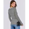 imageANRABESS Women Long Sleeve Shirts Rib Knit Slim Fit Tops Basic Tee Spring Outfits Casual TShirt Underscrubs Layer ClothesBlack White