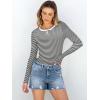 imageANRABESS Women Long Sleeve Shirts Rib Knit Slim Fit Tops Basic Tee Spring Outfits Casual TShirt Underscrubs Layer ClothesBlack White