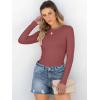 imageANRABESS Women Long Sleeve Shirts Rib Knit Slim Fit Tops Basic Tee Spring Outfits Casual TShirt Underscrubs Layer ClothesBrick Red