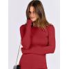 imageANRABESS Women Long Sleeve Shirts Rib Knit Slim Fit Tops Basic Tee Spring Outfits Casual TShirt Underscrubs Layer ClothesBright Red