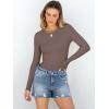 imageANRABESS Women Long Sleeve Shirts Rib Knit Slim Fit Tops Basic Tee Spring Outfits Casual TShirt Underscrubs Layer ClothesCoffee