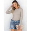 imageANRABESS Women Long Sleeve Shirts Rib Knit Slim Fit Tops Basic Tee Spring Outfits Casual TShirt Underscrubs Layer ClothesDark Khaki